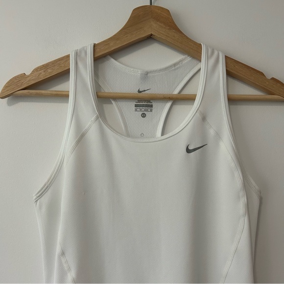 Nike Dri-Fit Racerback Tank White Size XS - Picture 2 of 4
